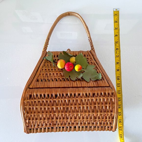 Vintage Wicker top handle bag - Picture 10 of 11